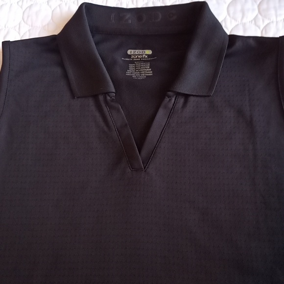 IZOD Sleeveless Black Golf Shirt sz Small Exc Condition - Picture 3 of 6